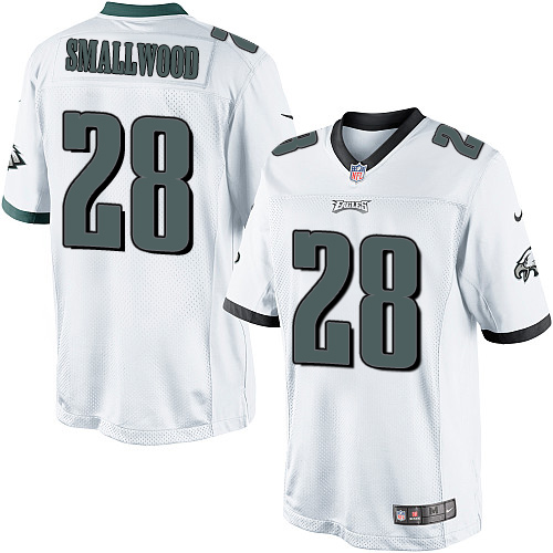 Men's Limited Wendell Smallwood Nike Jersey White Road - #28 NFL Philadelphia Eagles